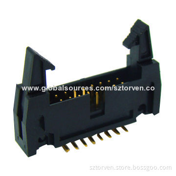 Box Header with Latches, 2.54mm Pitch, 6-64 Pins, SMT DIP Type